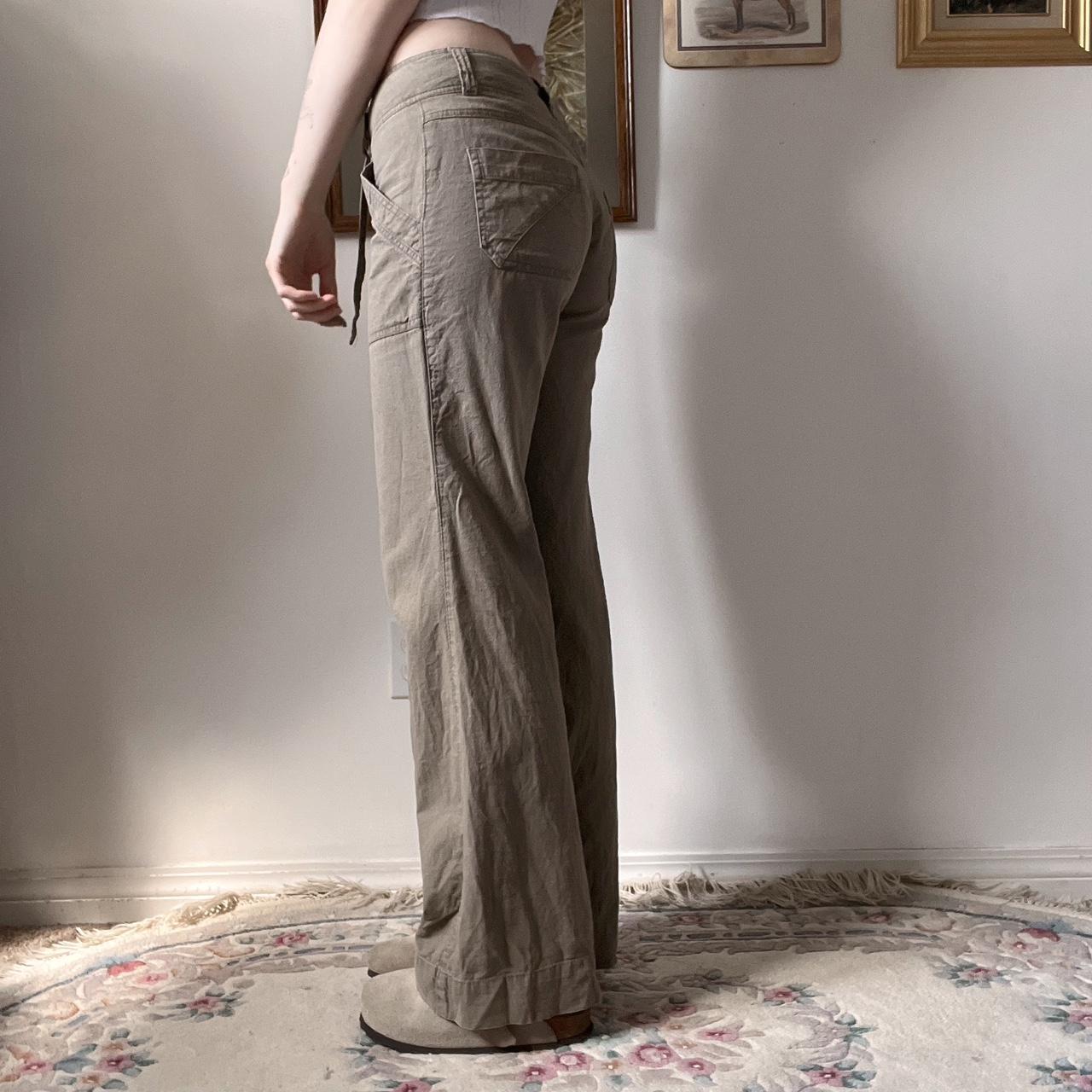 Low rise linen pants (XS)