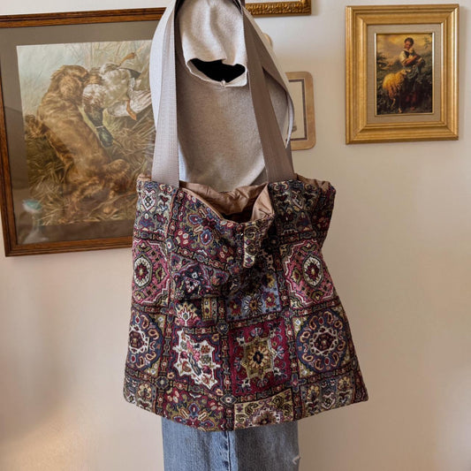 Boho tapestry tote bag