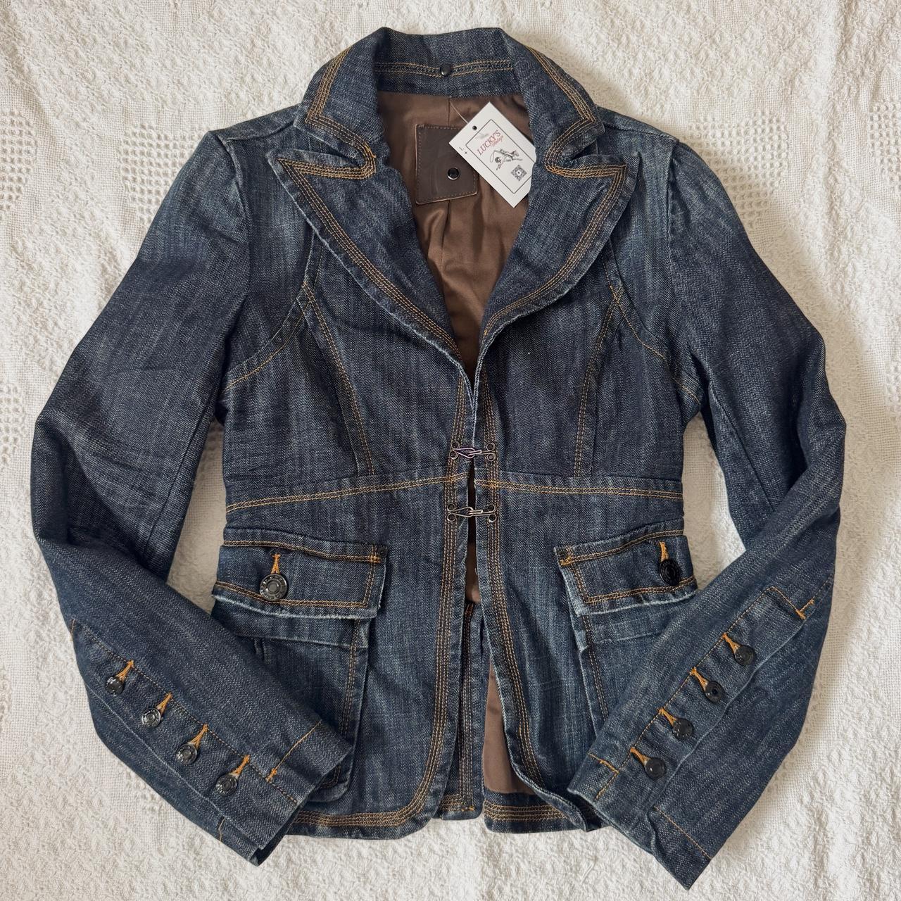 Y2K denim blazer jacket (S)