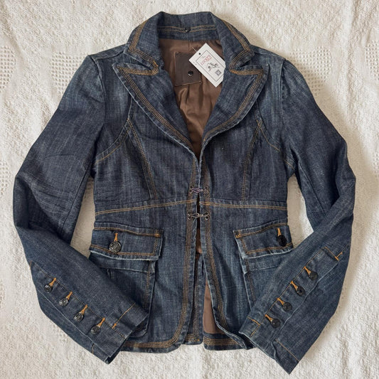 Y2K denim blazer jacket (S)