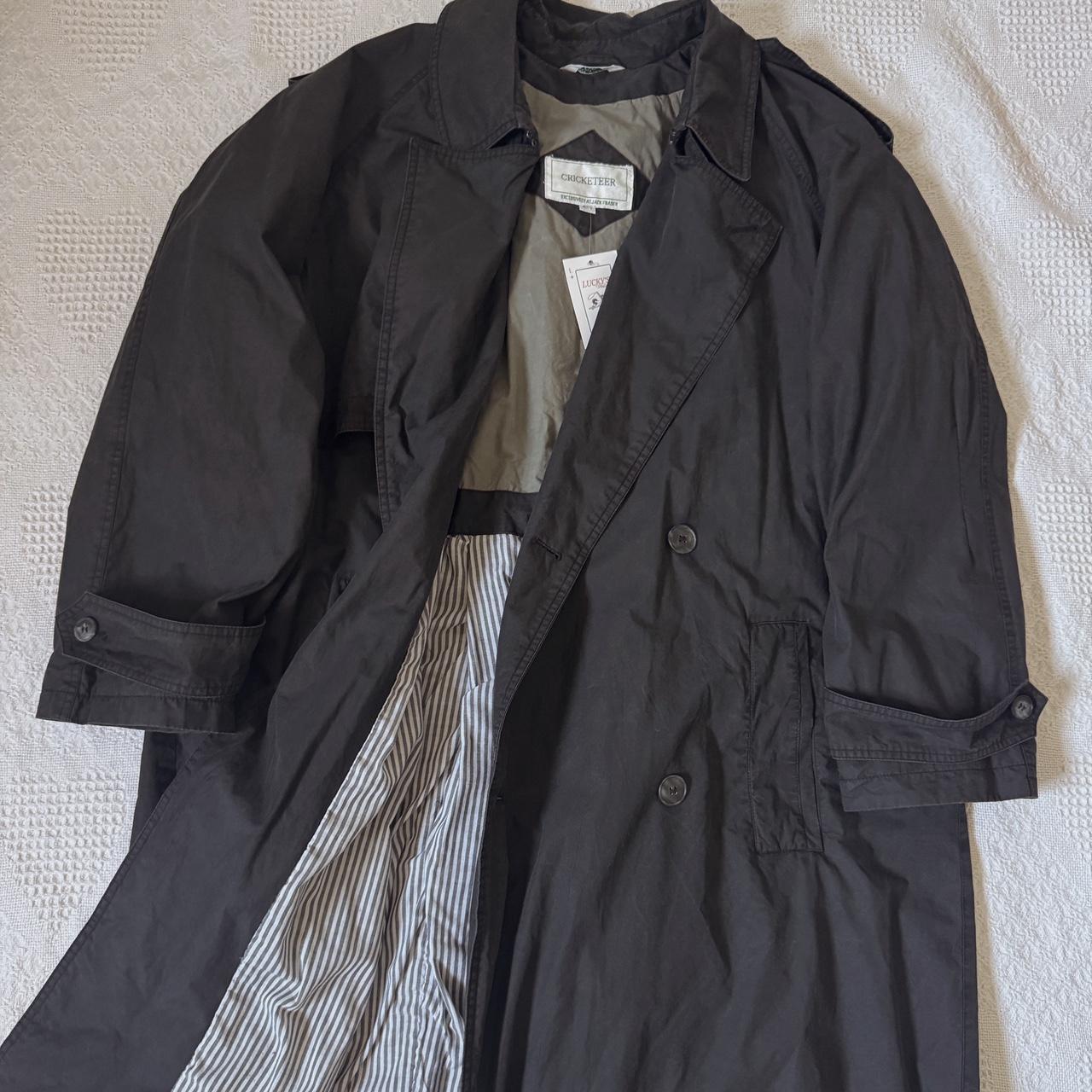 90s dark grey trench coat (XL)