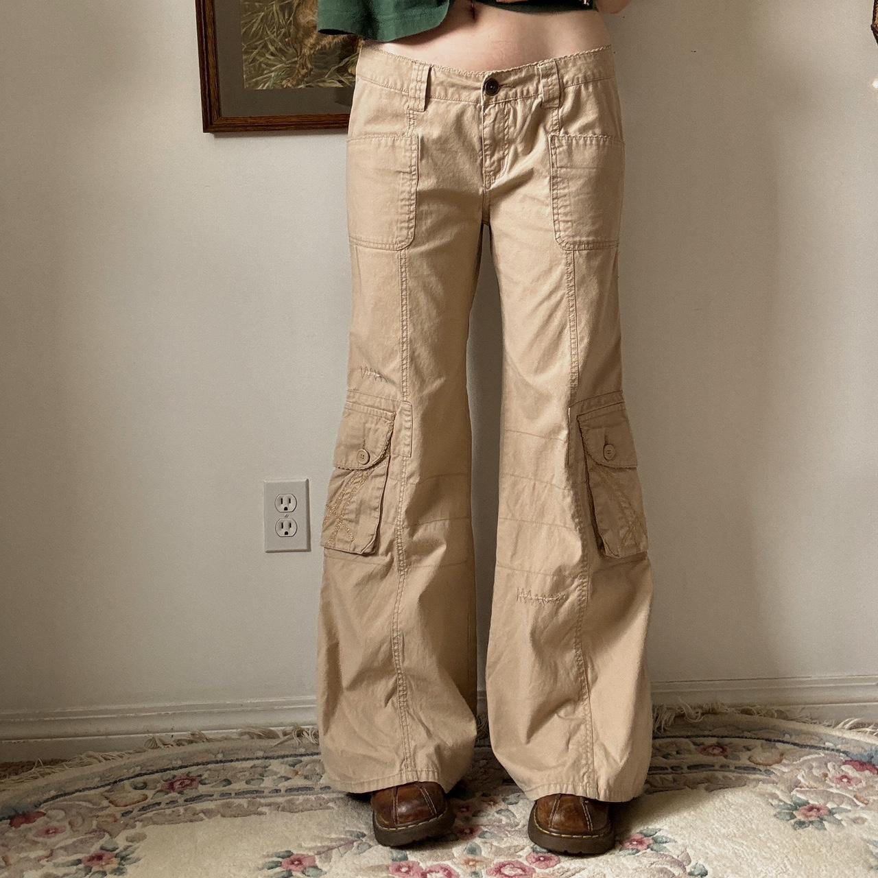 Y2K flare cargo pants (M)