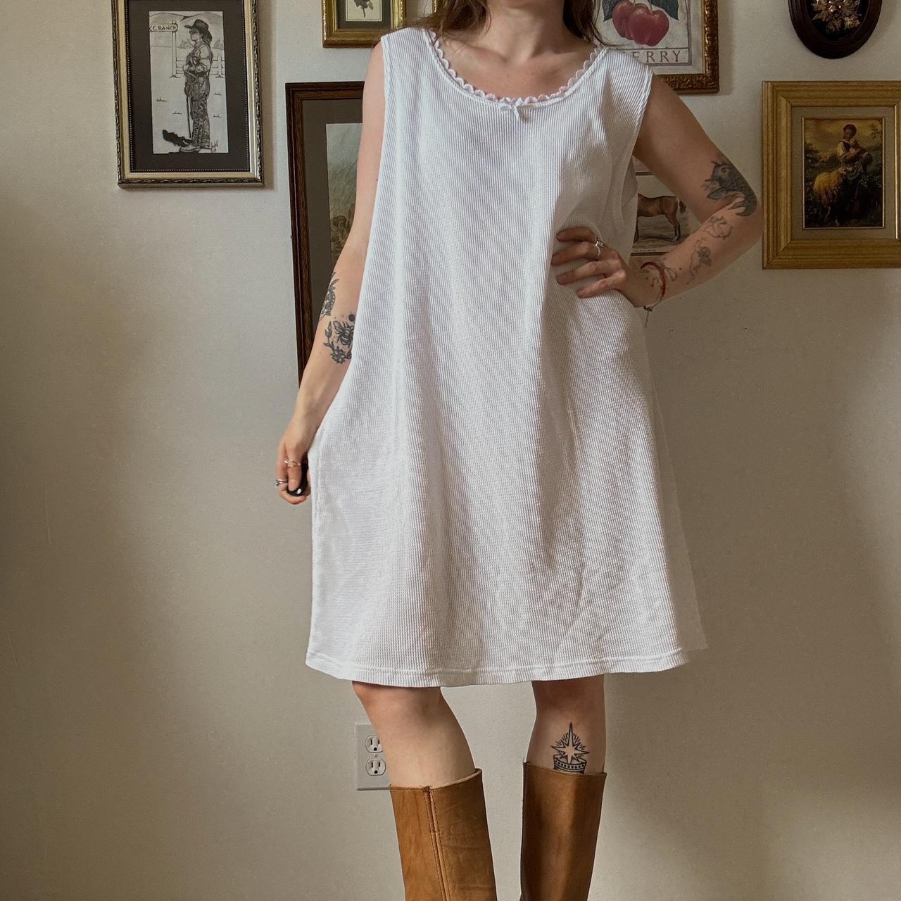 Vintage waffle midi dress (L)