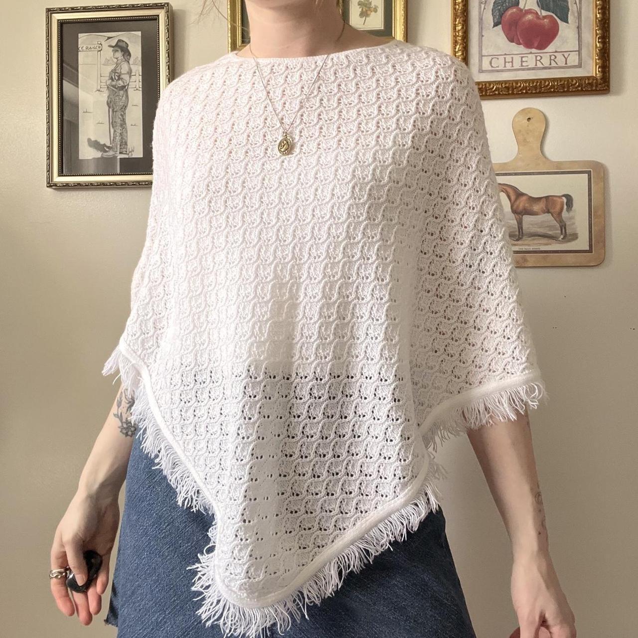 Boho knit poncho