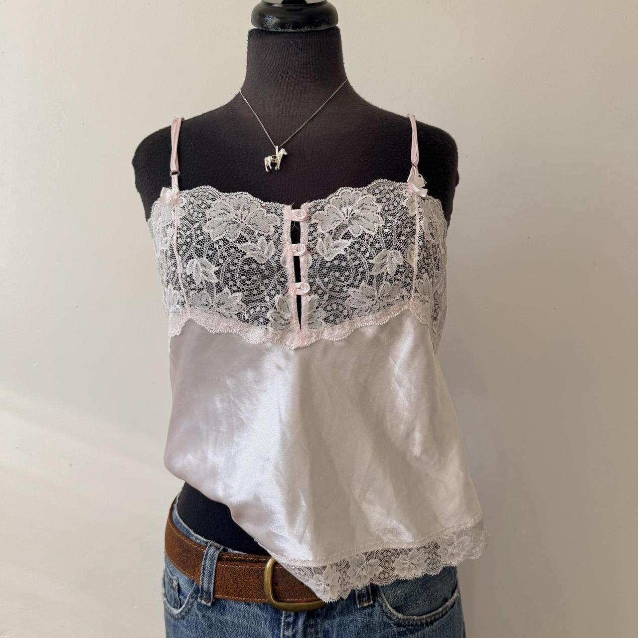 Vintage whimsical lace camisole (S)