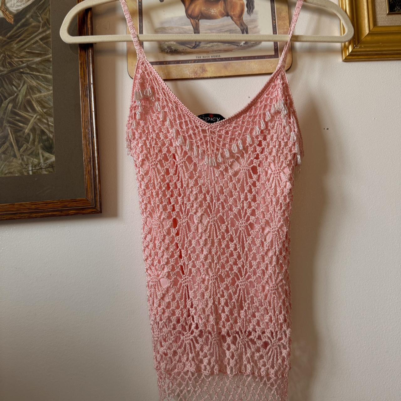 Pink crochet fairy top (XS)