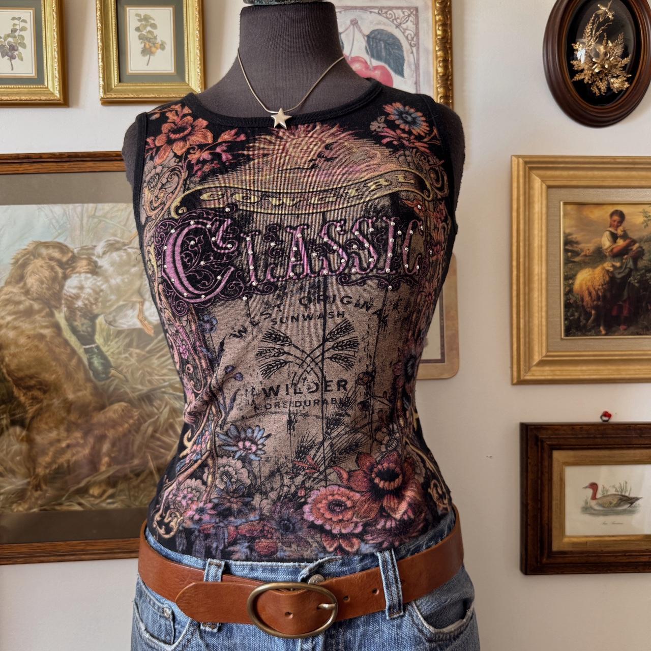 Vintage cowgirl crop tank (S)