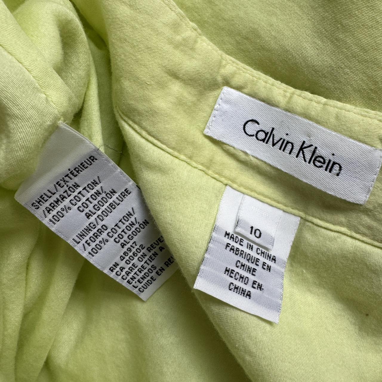 Lime green pleated midi skirt (M)