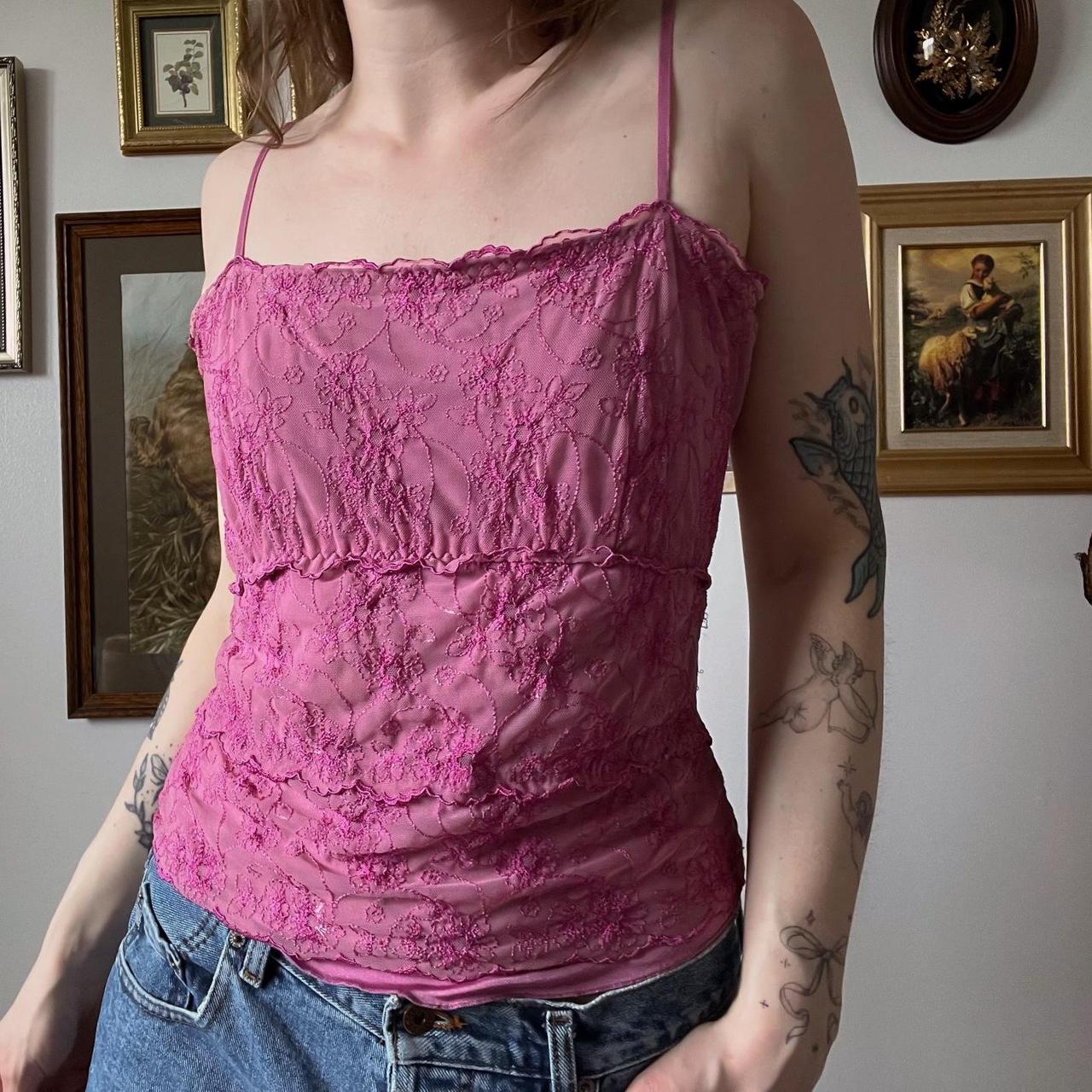 Pink lace fairy cami (S)