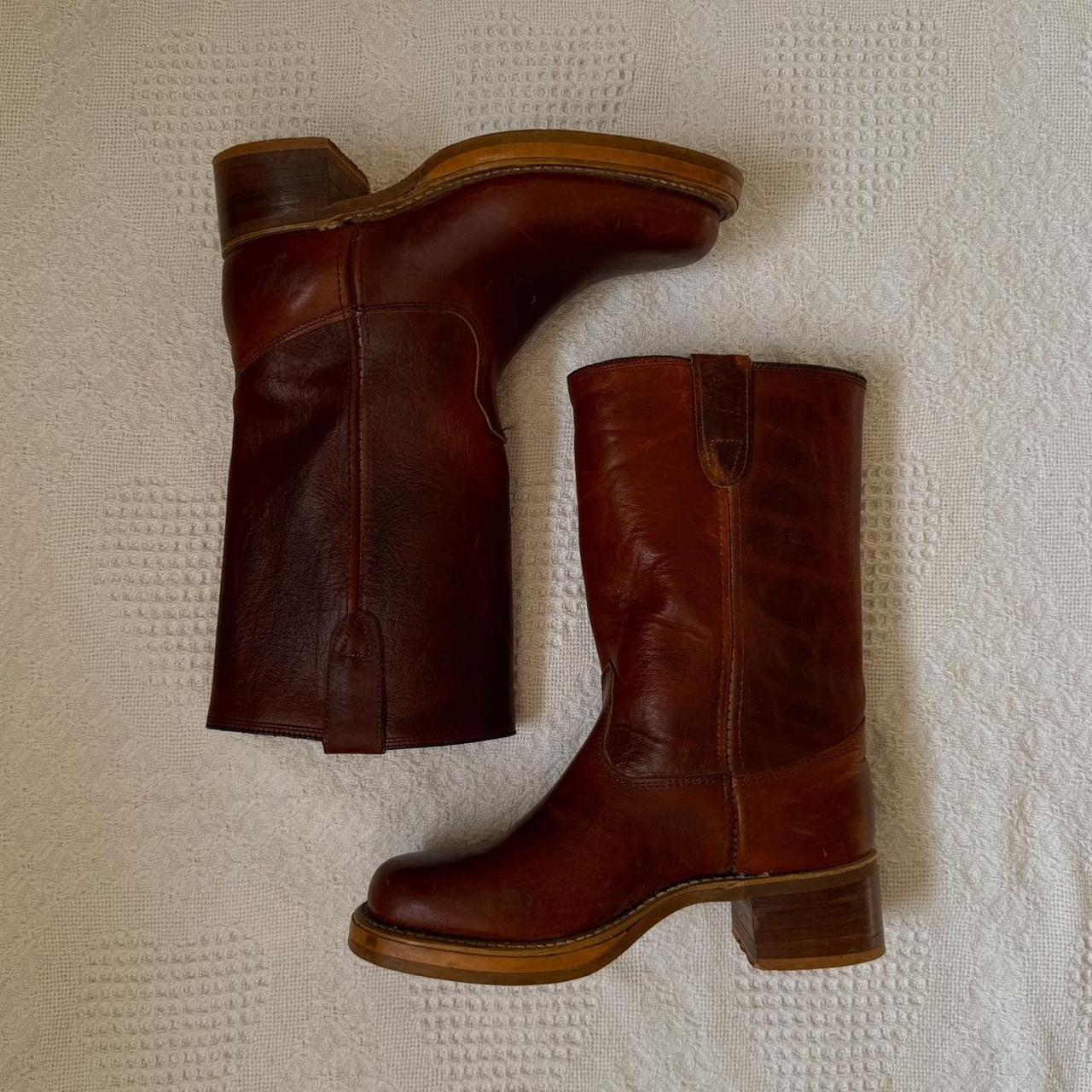 Vintage leather campus boots (6.5)