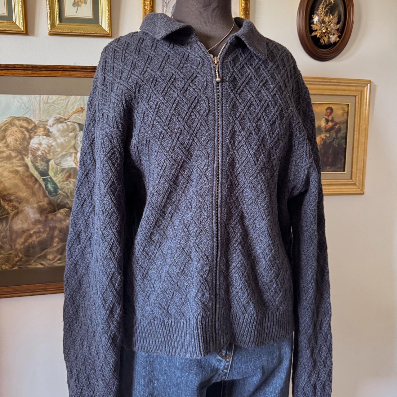 90s navy knit cardigan (XL)
