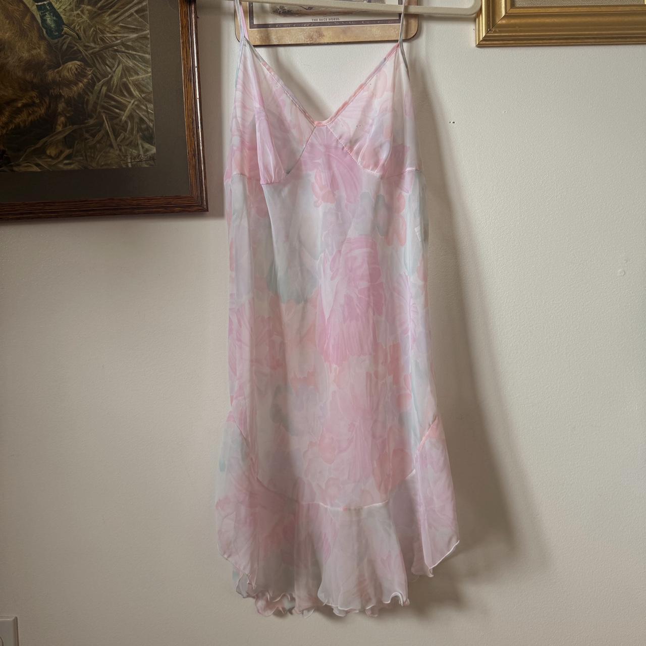 Pink floral fairy slip dress (M)
