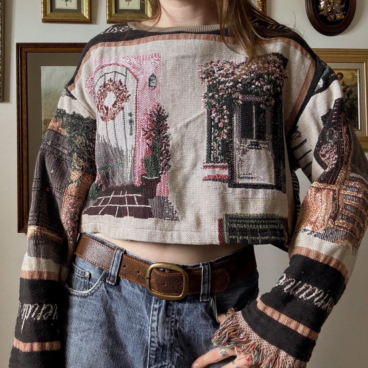 Vintage tapestry sweater (M)