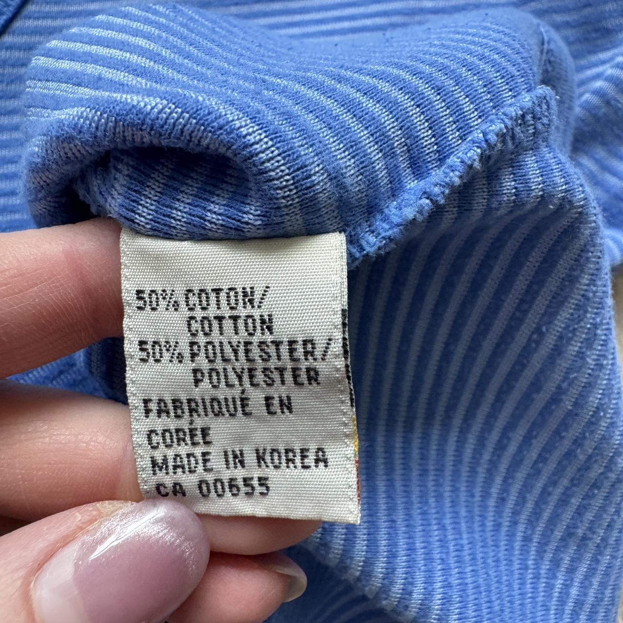 Blue striped baby tee (L)