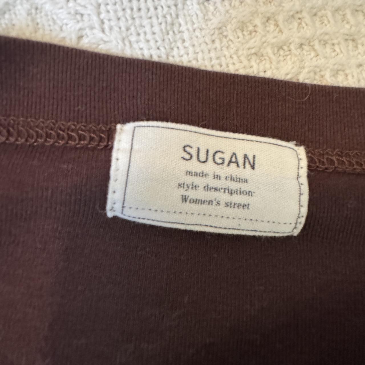 Brown boat neck tee (S)