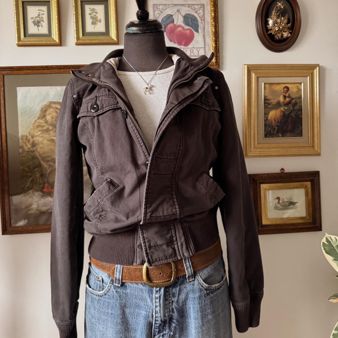 Grey y2k bomber jacket (S)