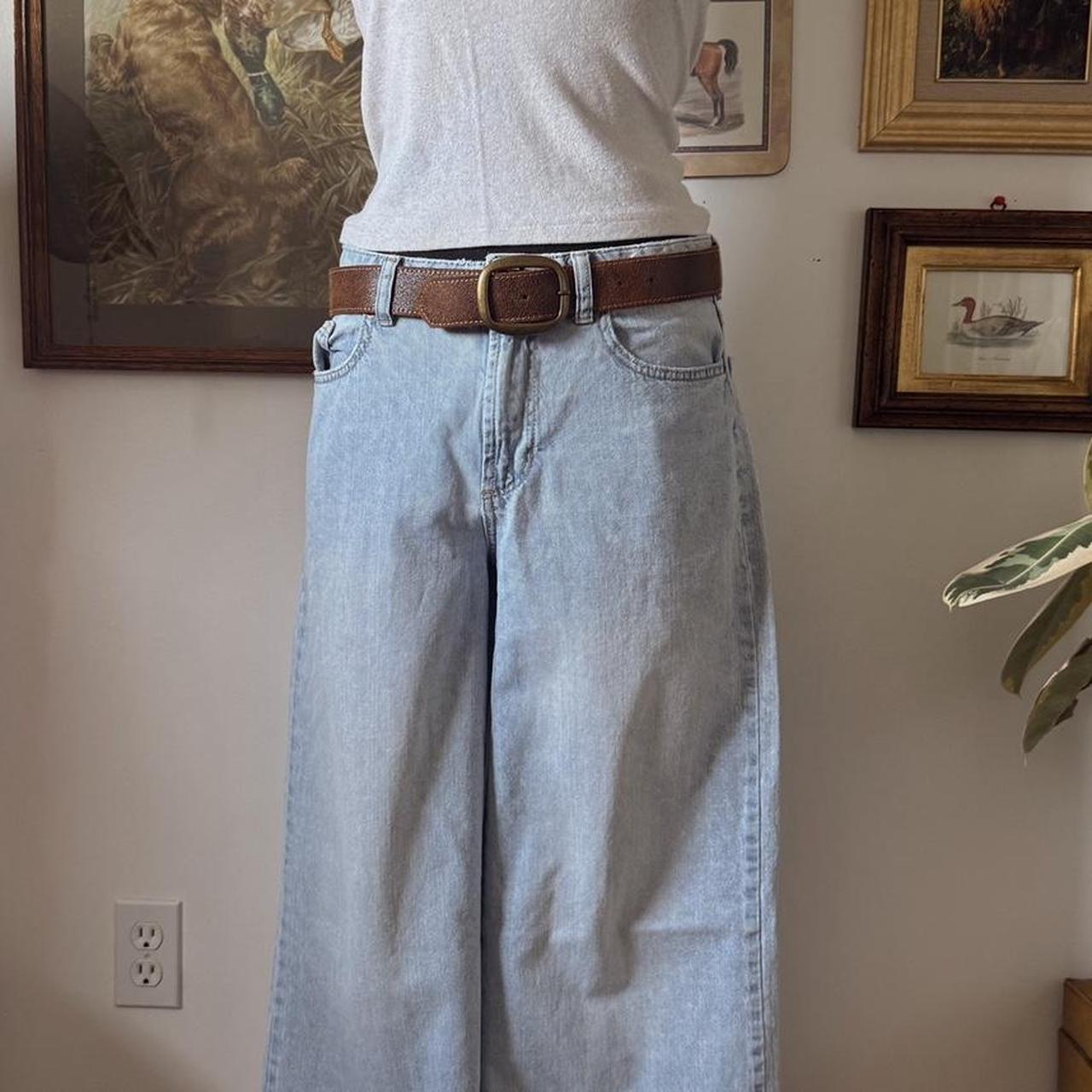 Baggy wide leg light wash jeans (32")