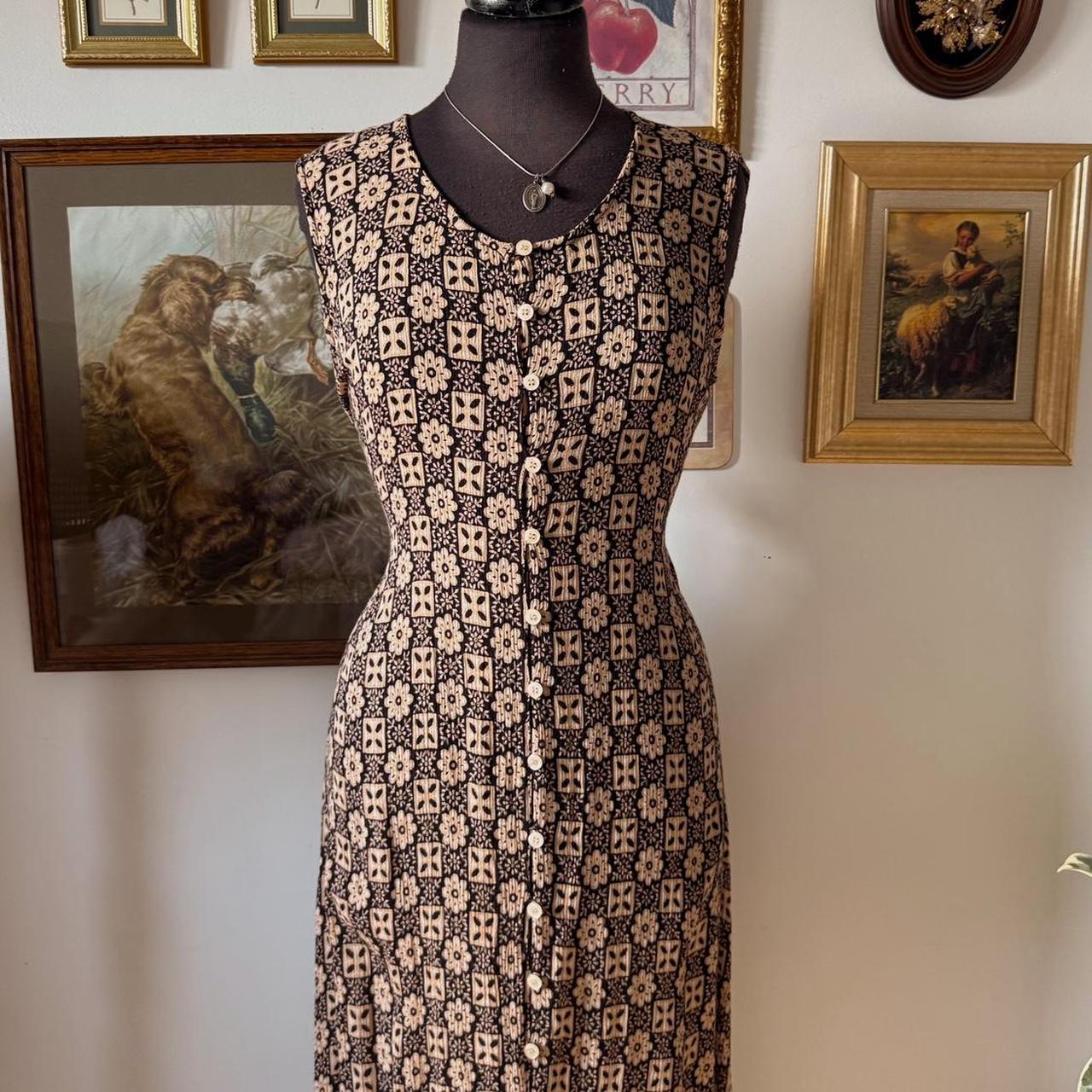 90s boho cafe maxi dress (M)