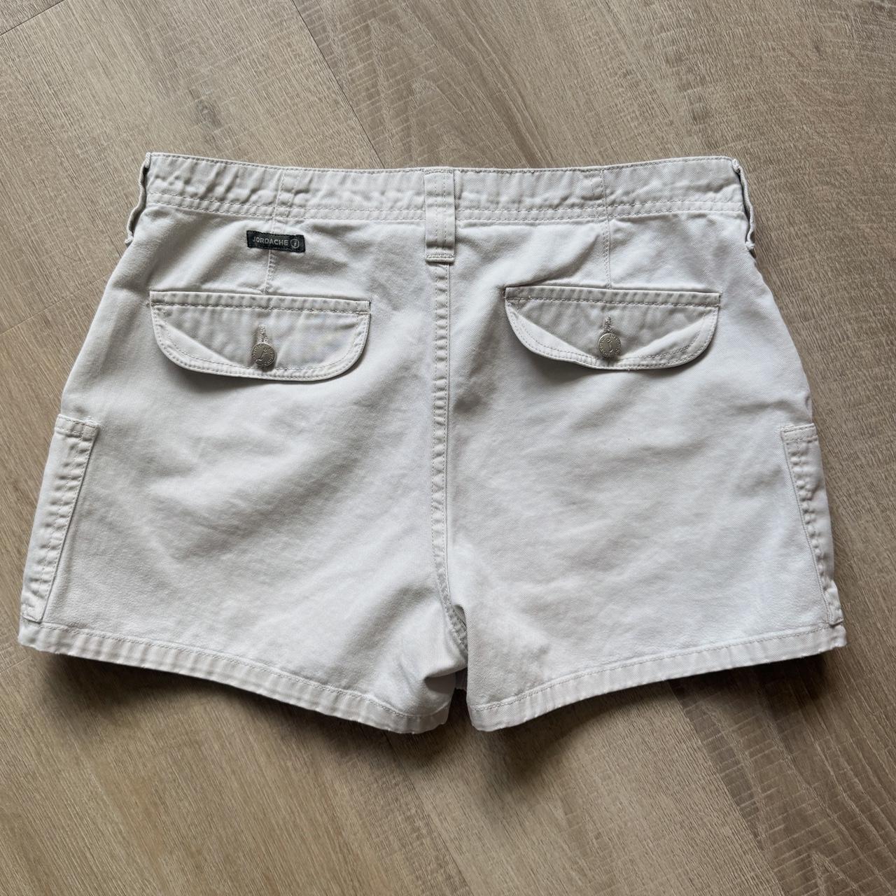 Cream cargo cotton shorts (S/M)