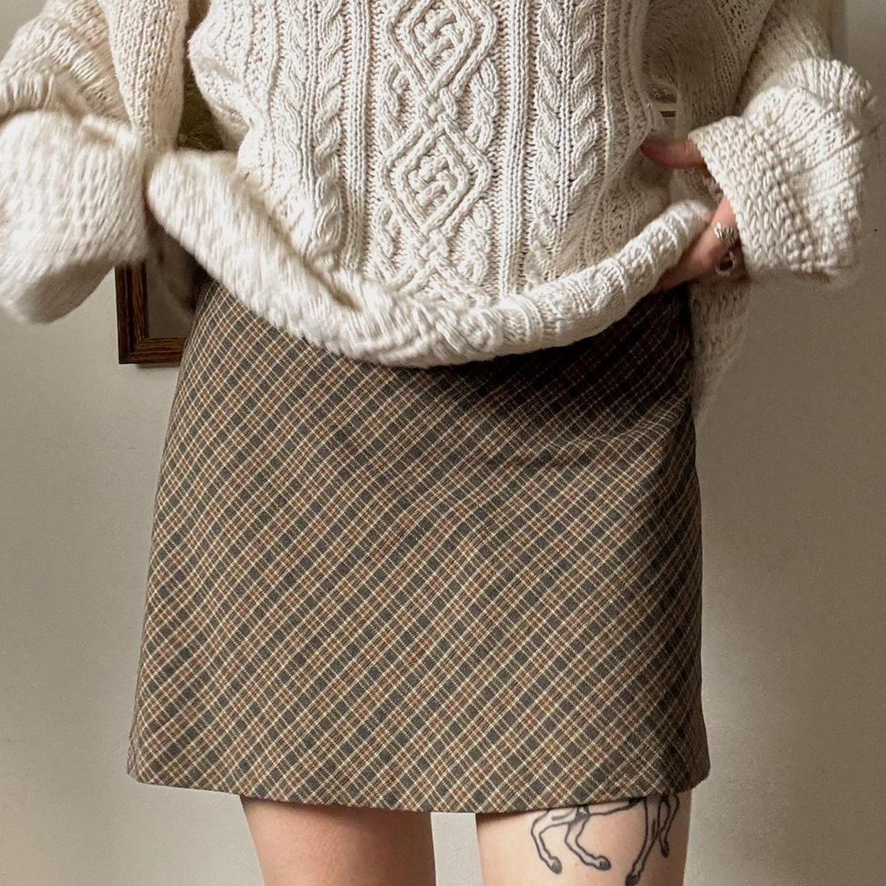 90s plaid mini skirt (S)