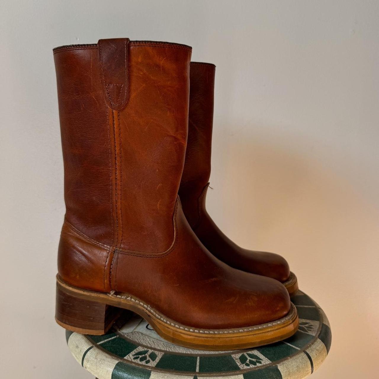 Vintage leather campus boots (6.5)