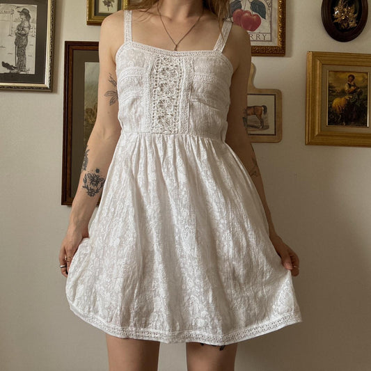 White lace mini dress (S)