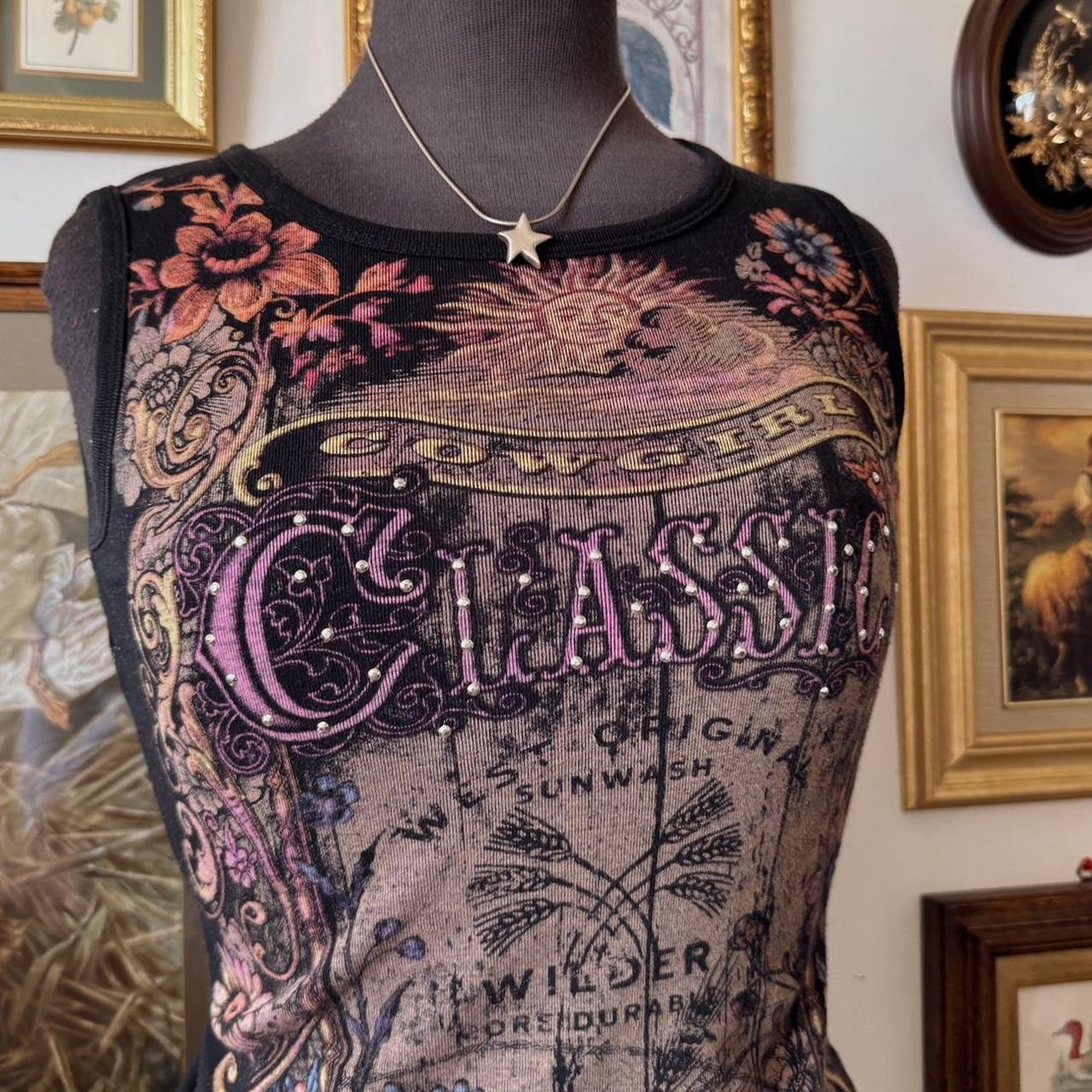 Vintage cowgirl crop tank (S)