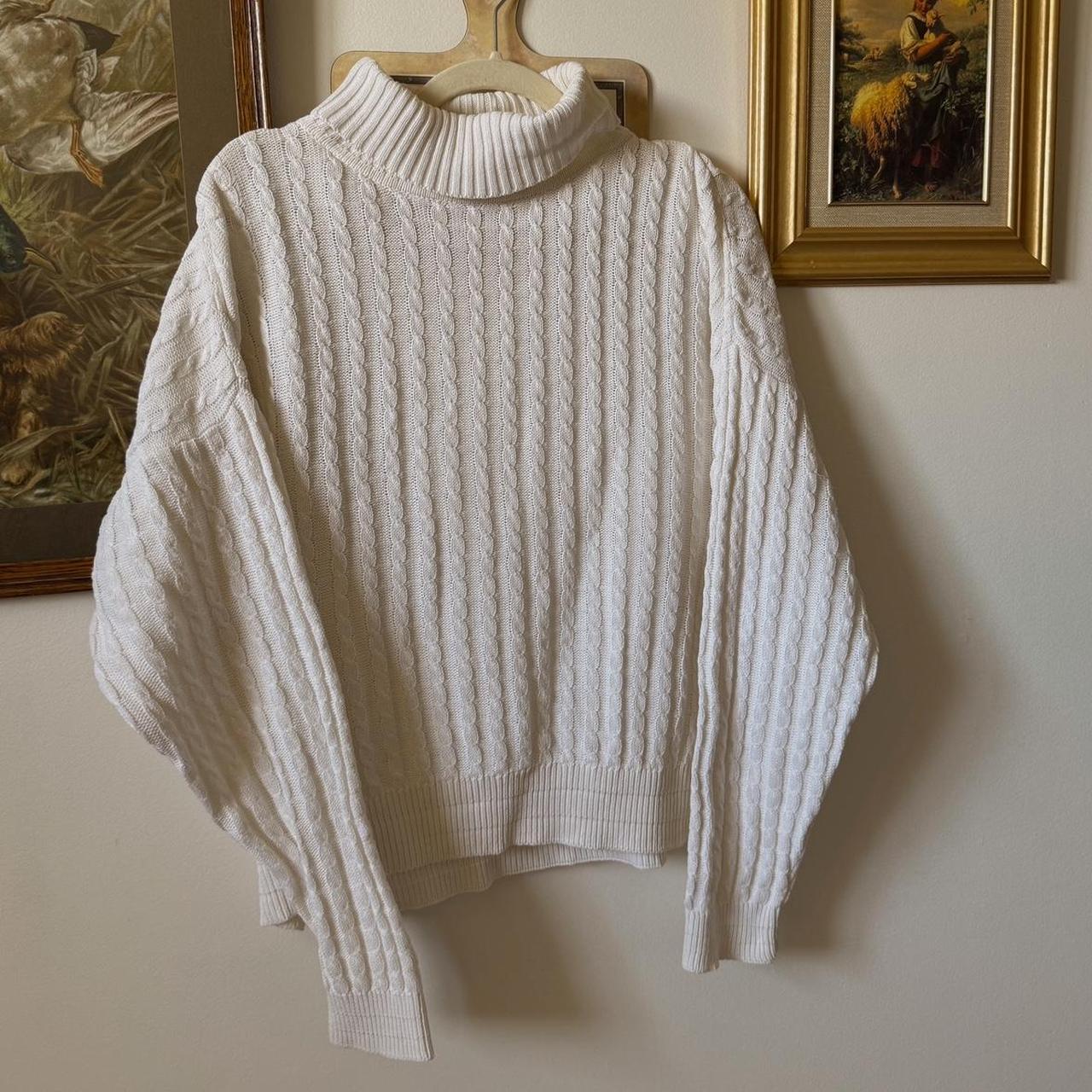 Slouchy cable knit sweater (M)