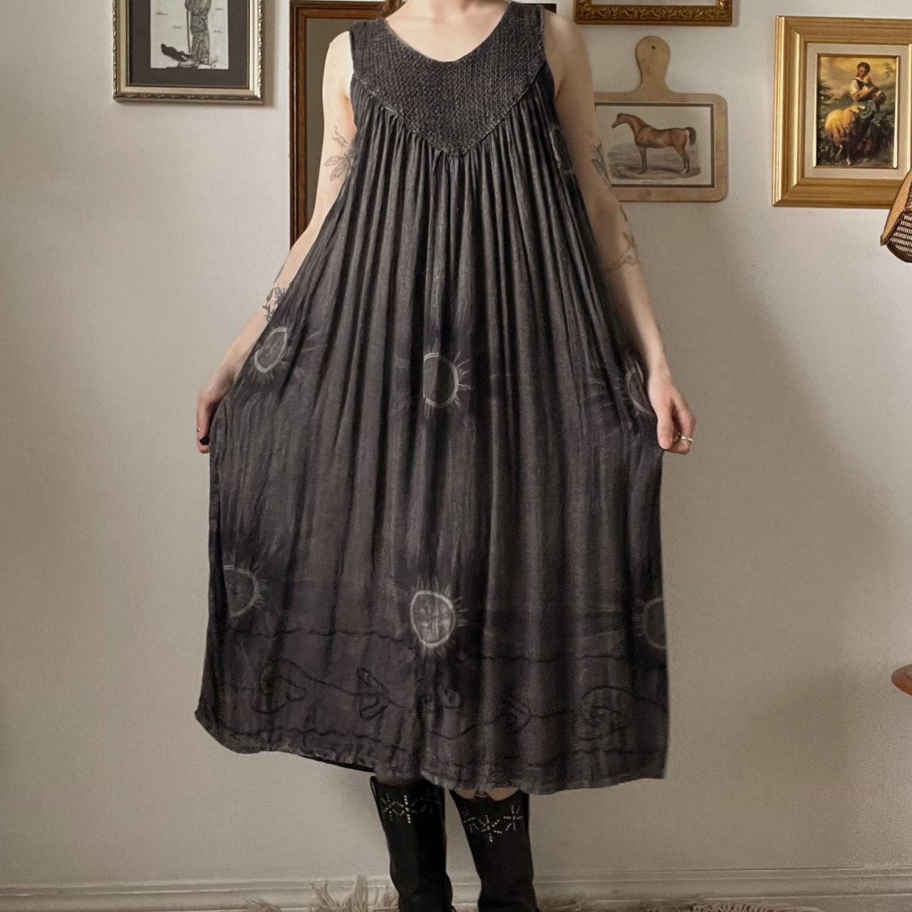 Black sun faded maxi dress (M/L)