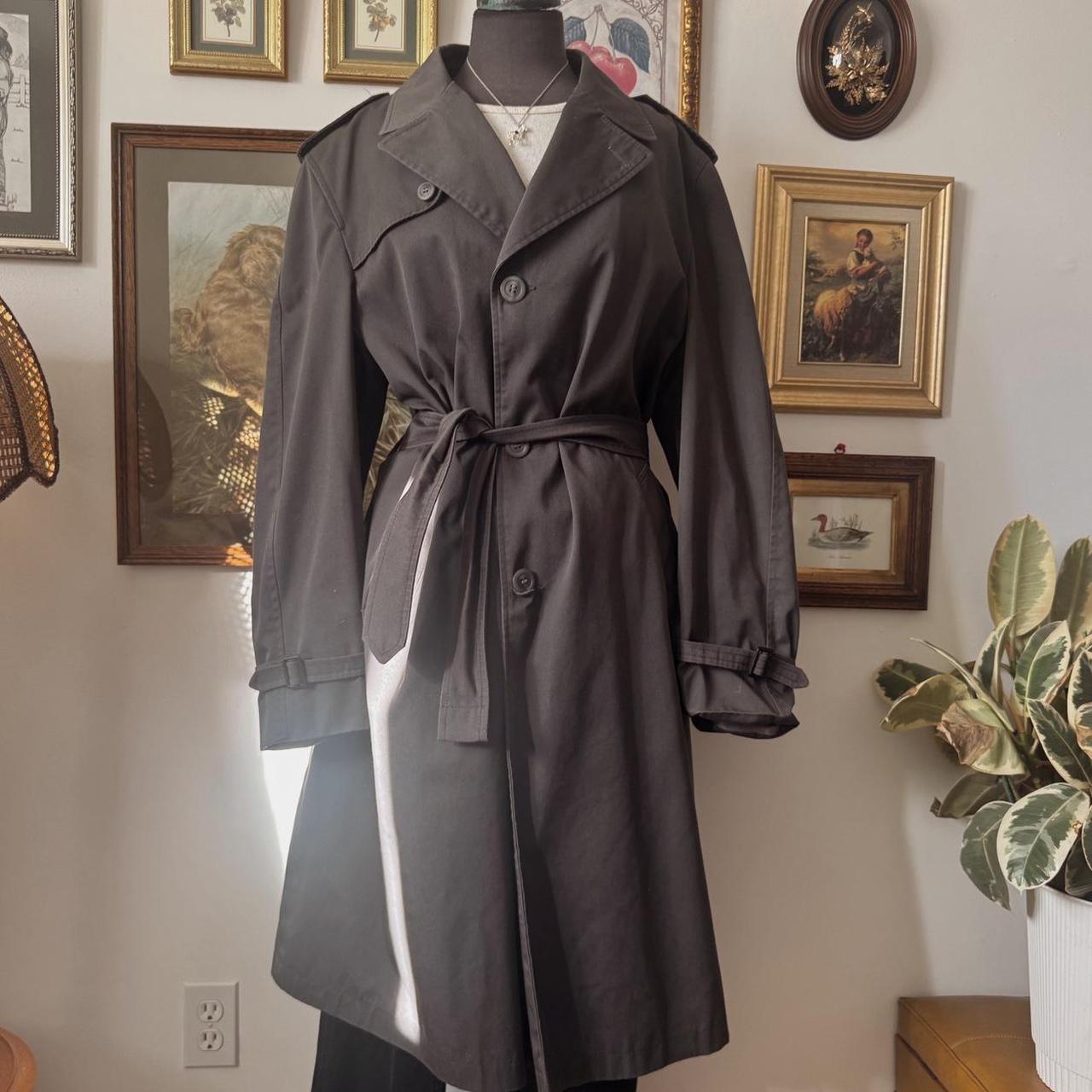 Charcoal grey trench coat (L)