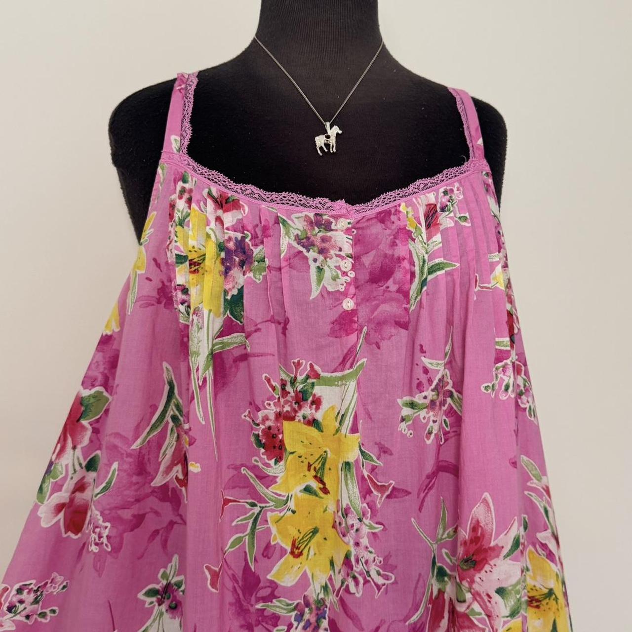 Pink Ralph Lauren floral ruffle dress (L)