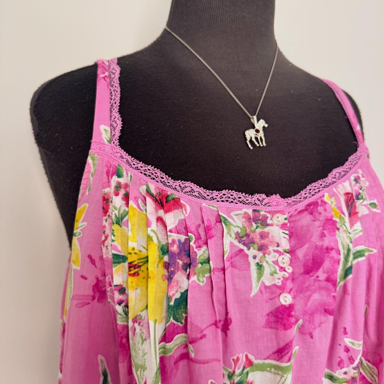 Pink Ralph Lauren floral ruffle dress (L)