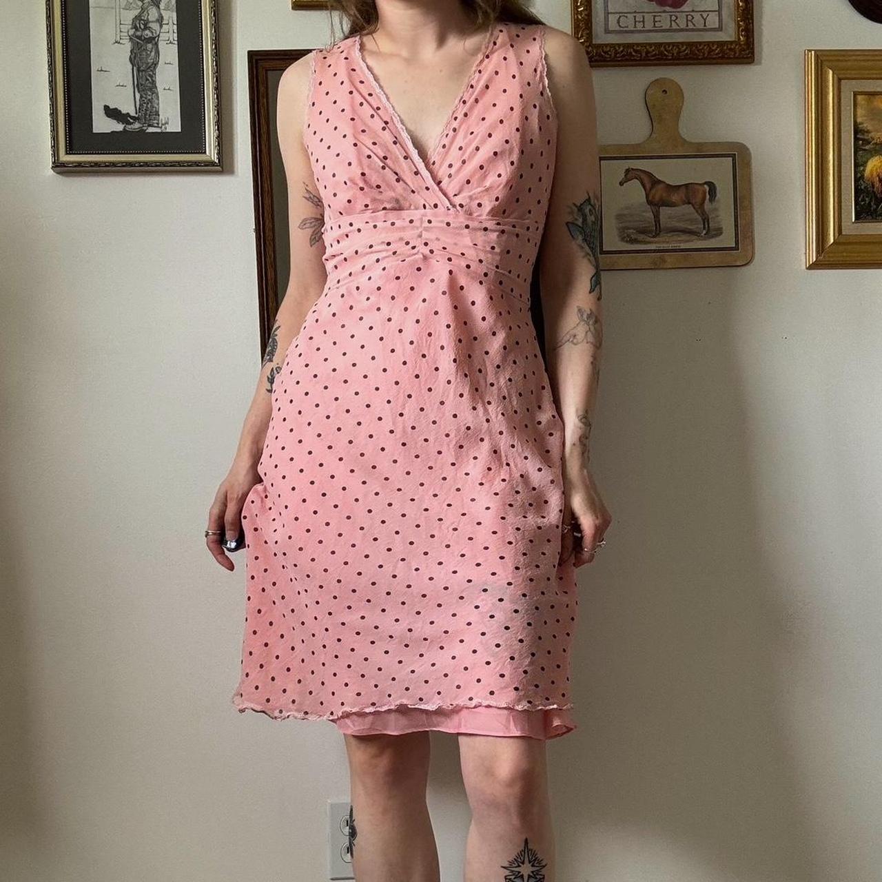 Pink polkadot dress (4)