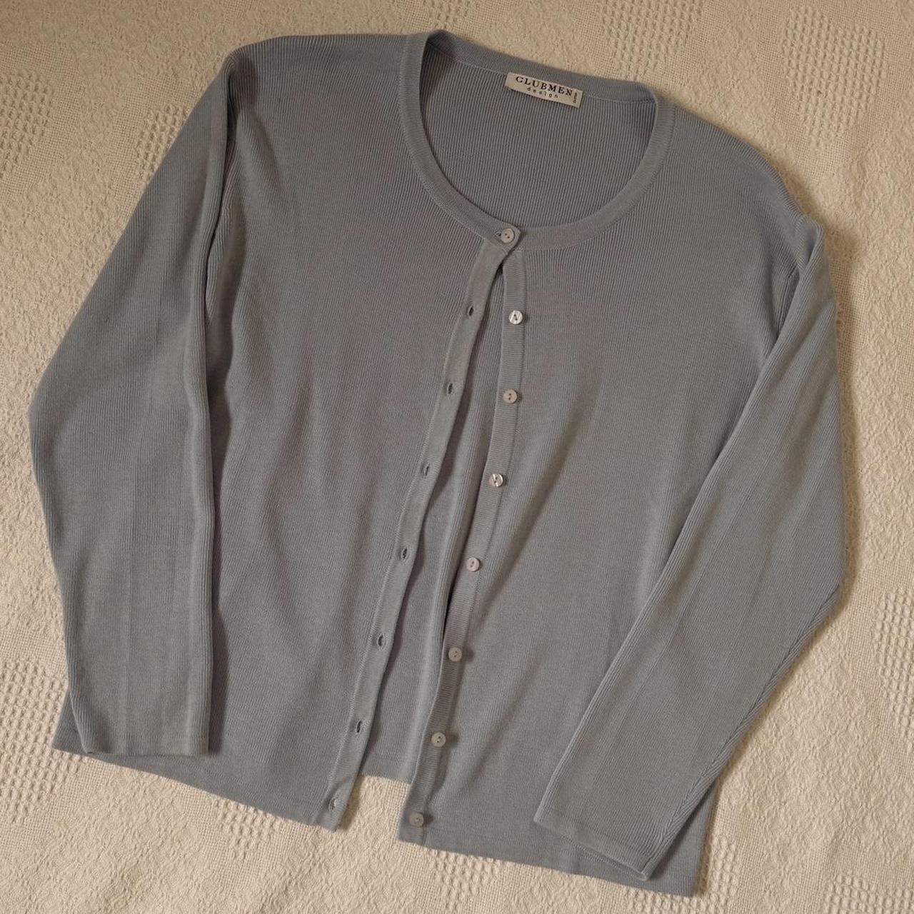 Baby blue knit cardigan (L)