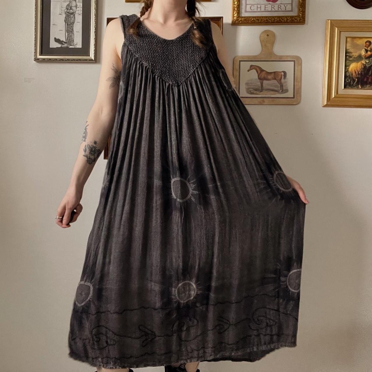 Black sun faded maxi dress (M/L)