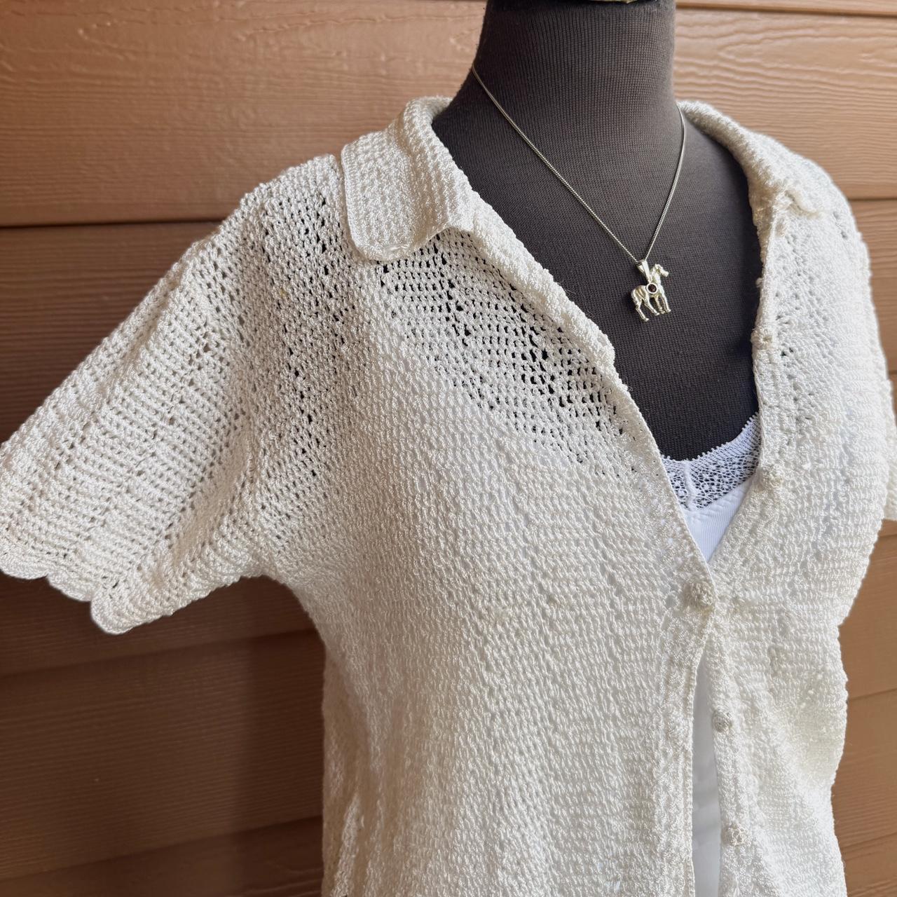 Vintage cottage crochet cardigan (L)