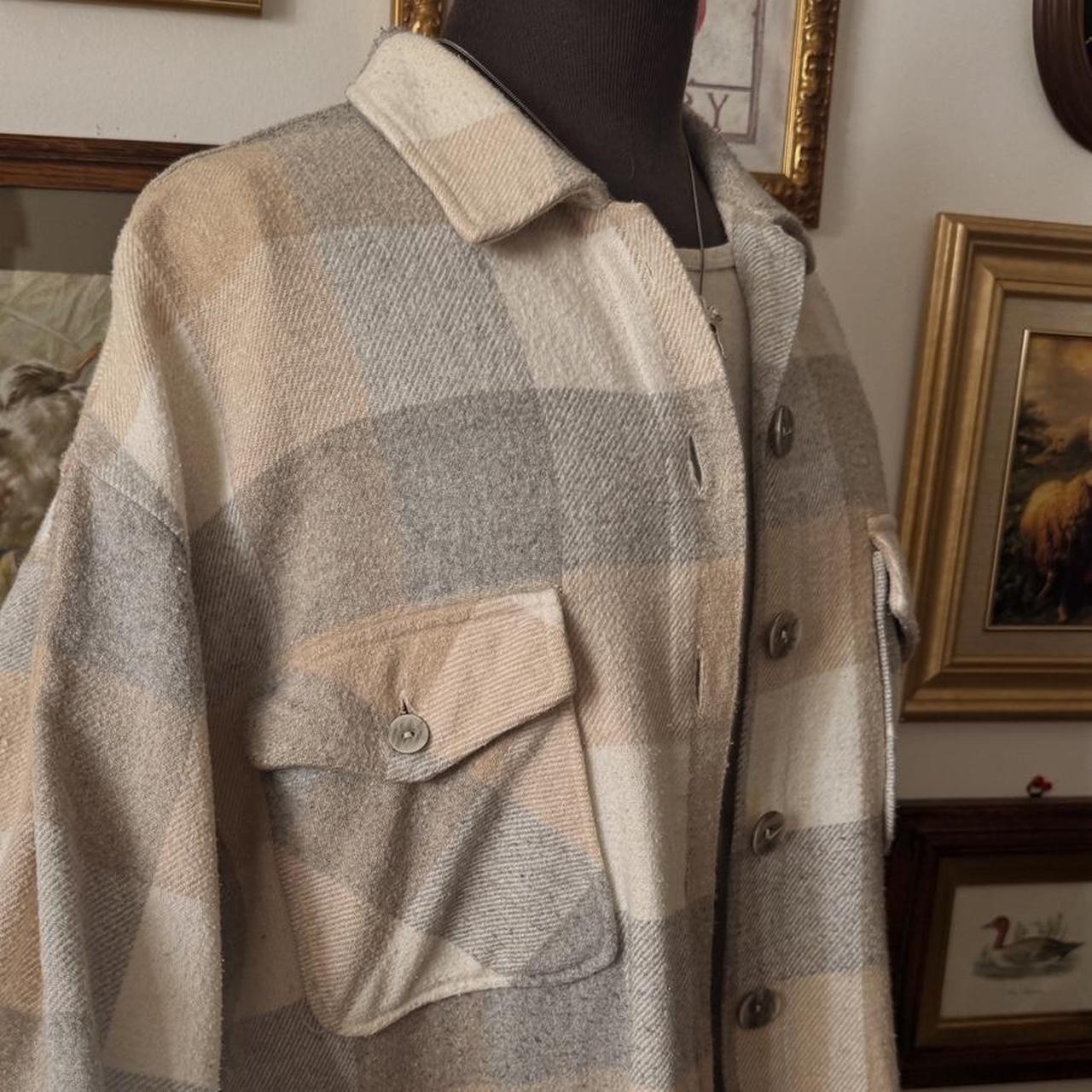 Cozy light birch flannel button up (L)