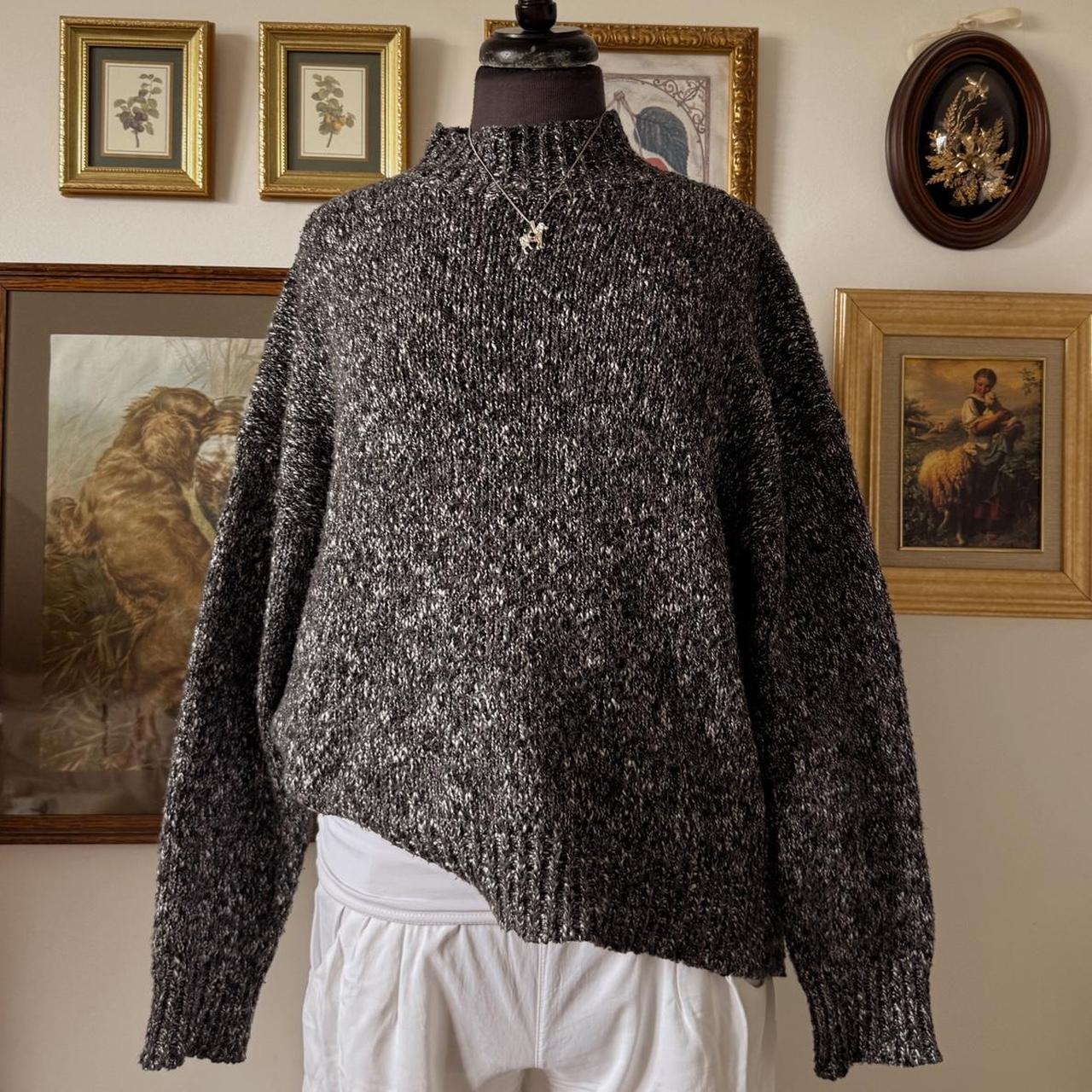 Grey slouchy knit sweater (M)