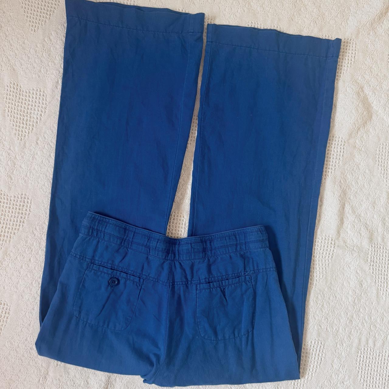Ocean blue line wide leg pants (S)