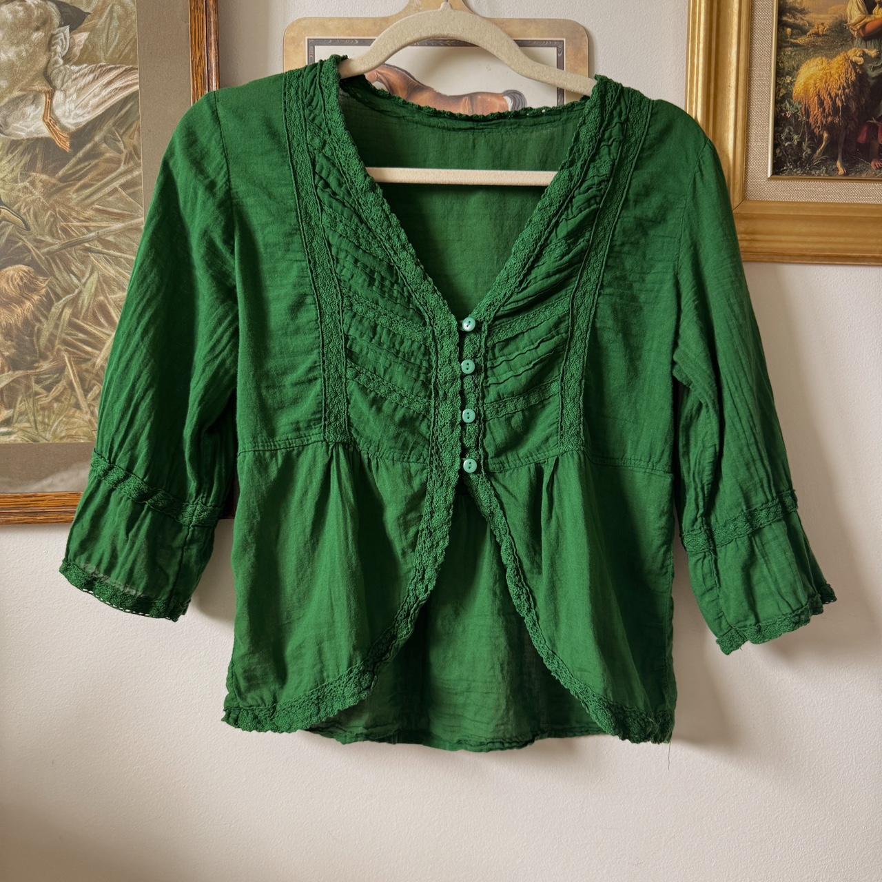 Green fairy lace blouse (S)