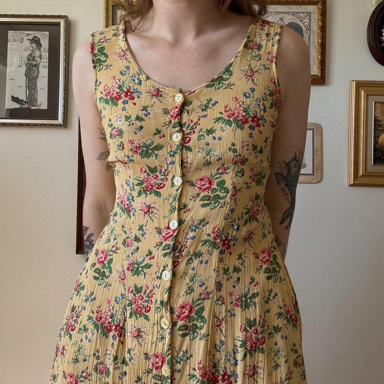 90s floral maxi dress (S/M)