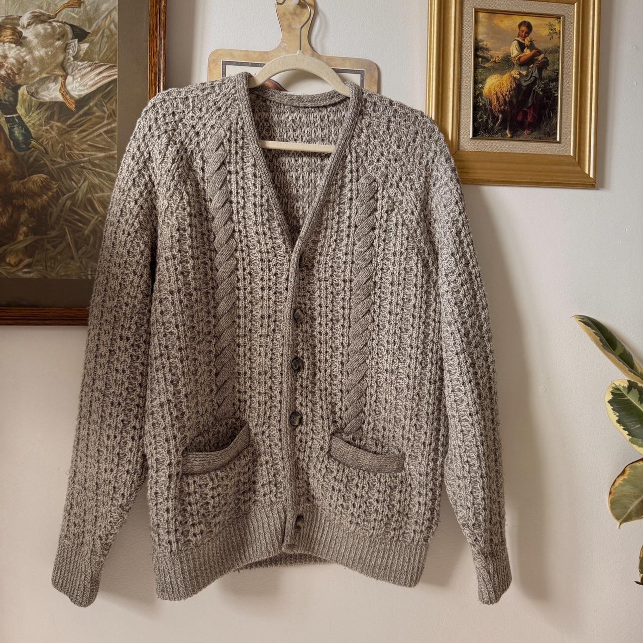 Slouch grey knit cardigan (M/L)