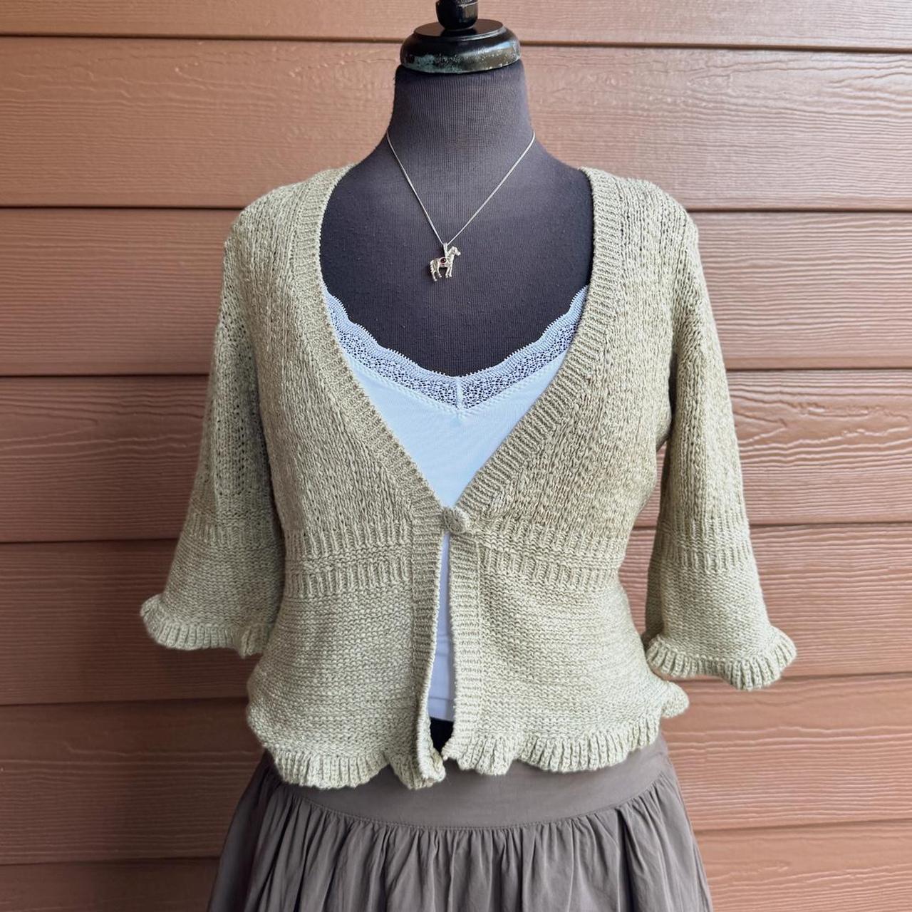 Sage green fairy knit cardigan (S)