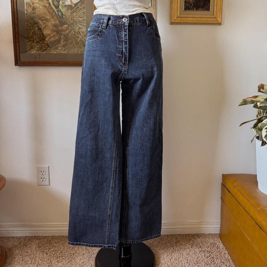 Dark wash straight leg jeans (S)