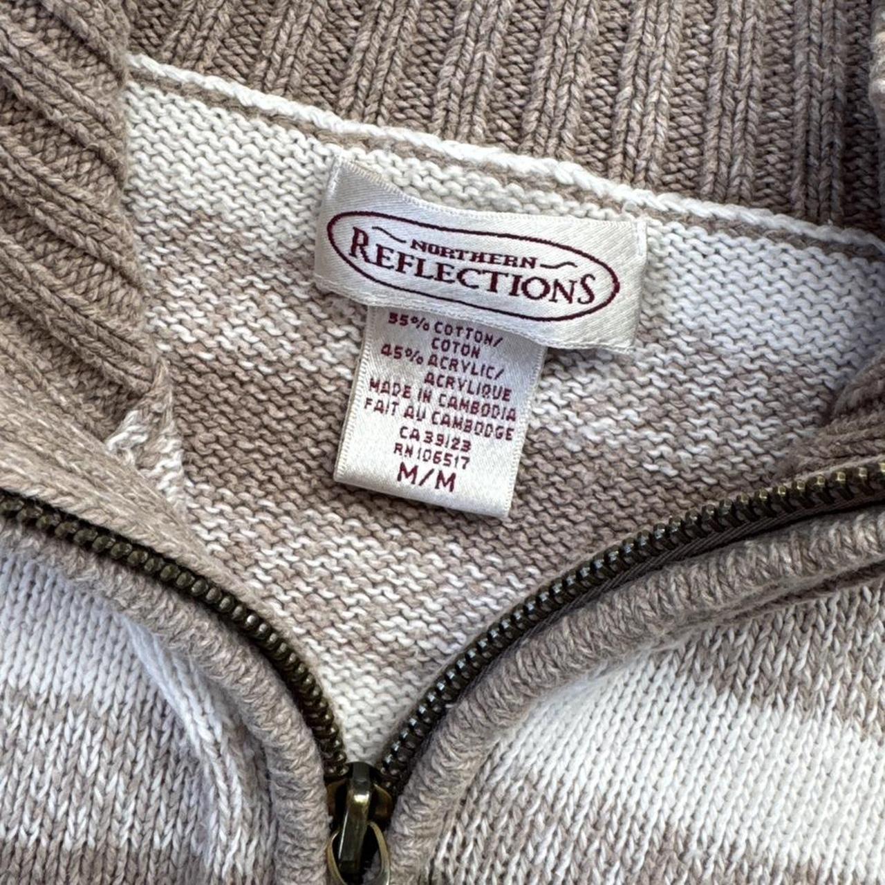 Cream & oat striped knit sweater (M)