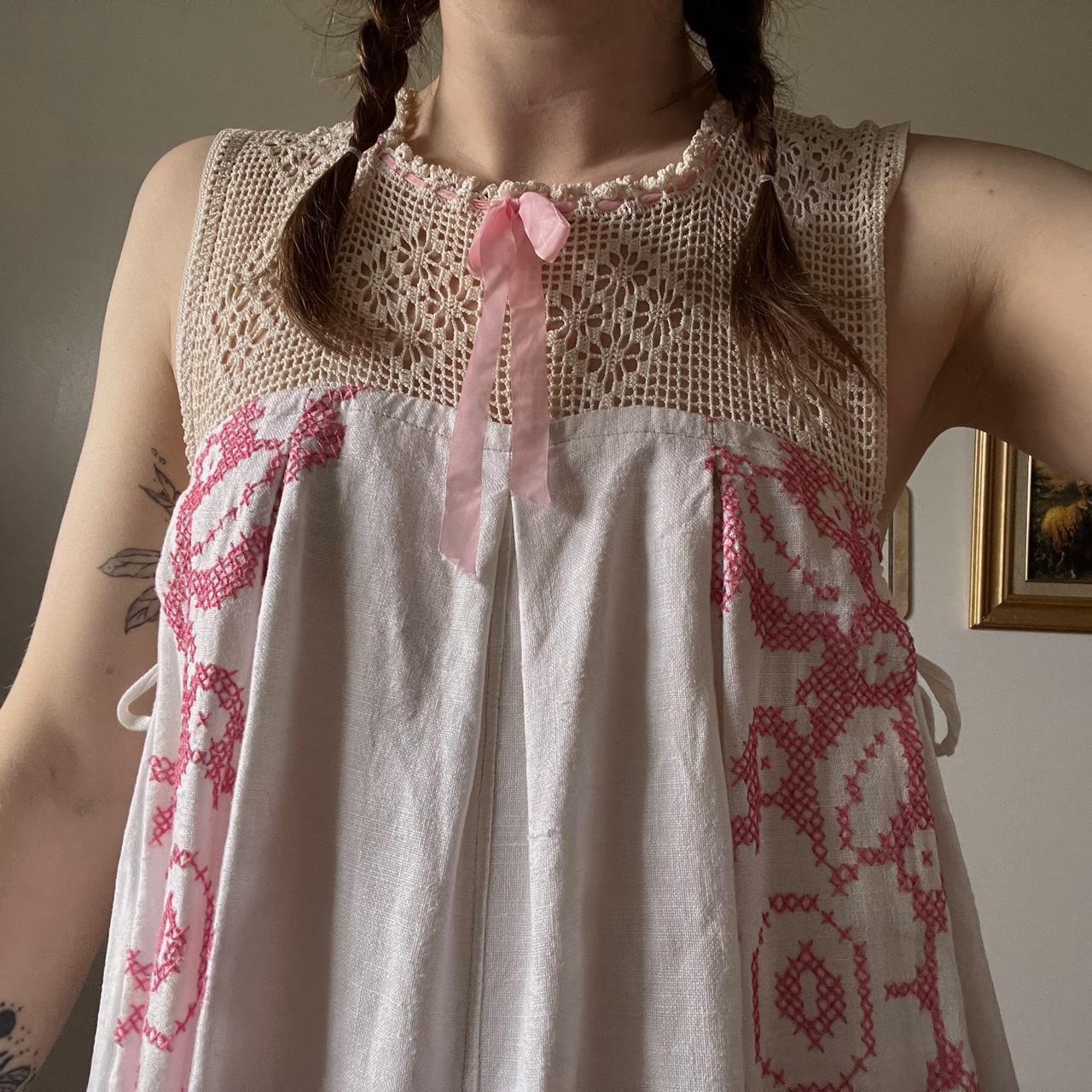 Vintage linen tablecloth dress