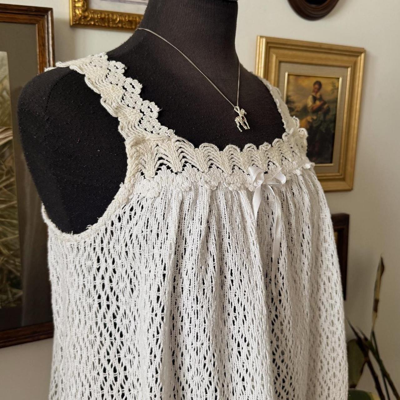 White crochet babydoll top (S)