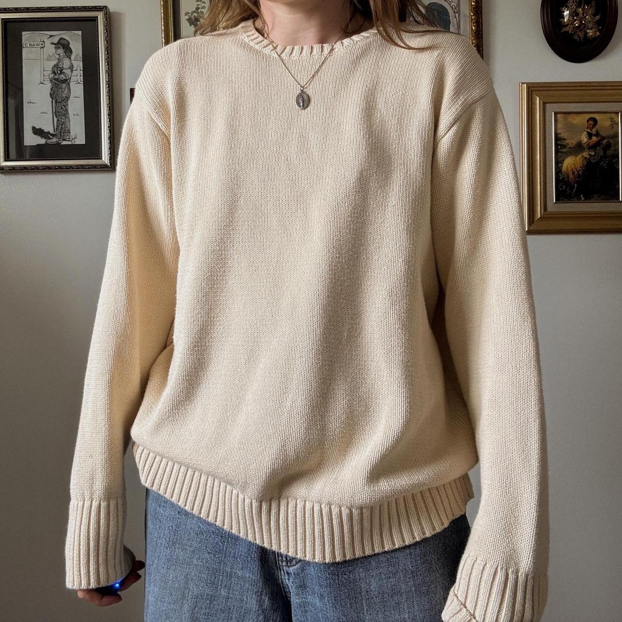 Cream knit sweater (os)