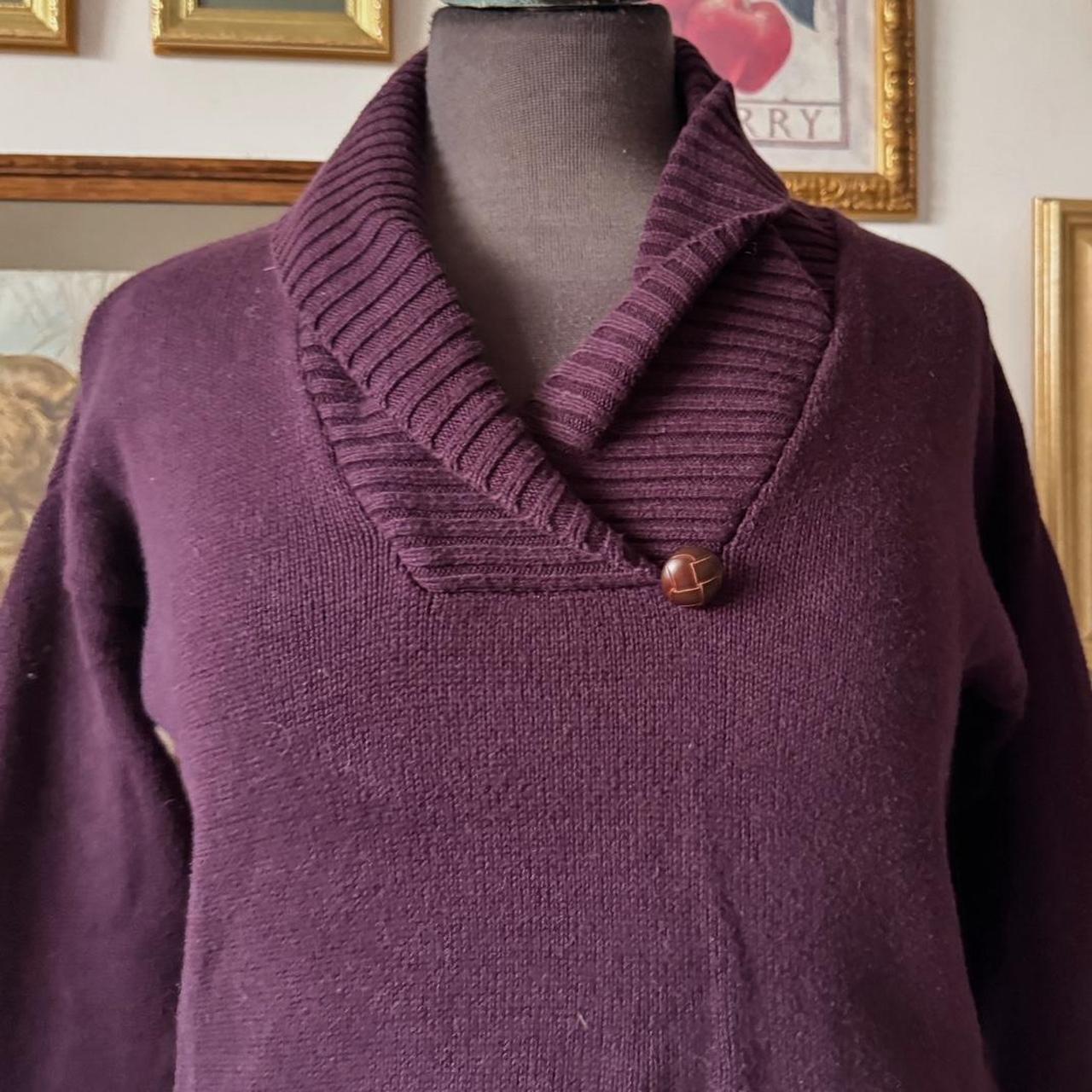 Deep mulberry purple knit sweater (S)