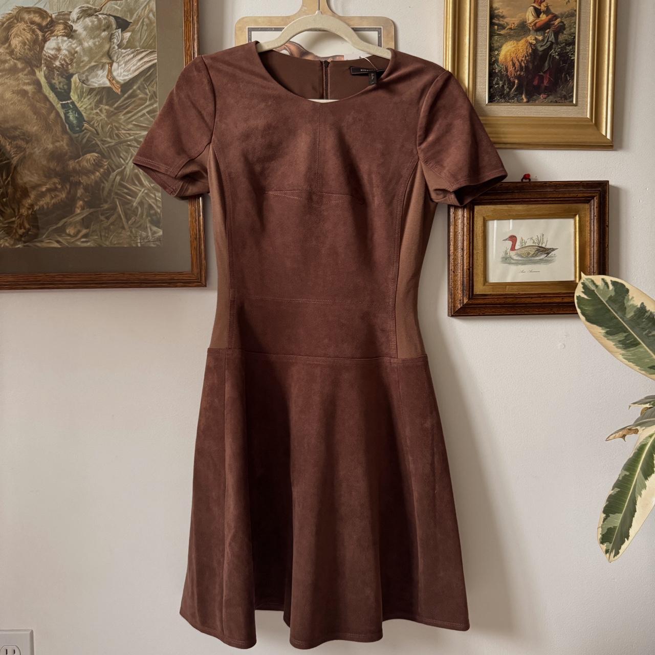 Chocolate brown suede mini dress (XS)